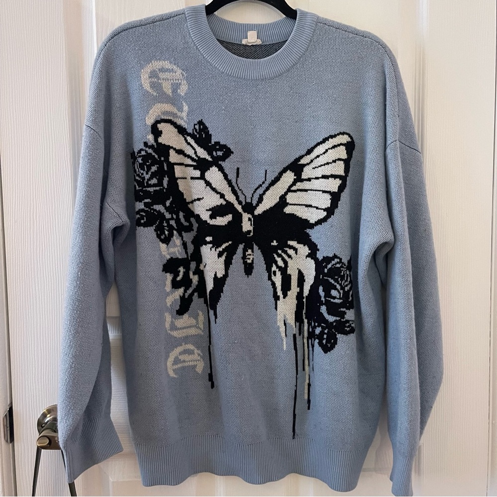 Garage Light Blue Knit Sweater